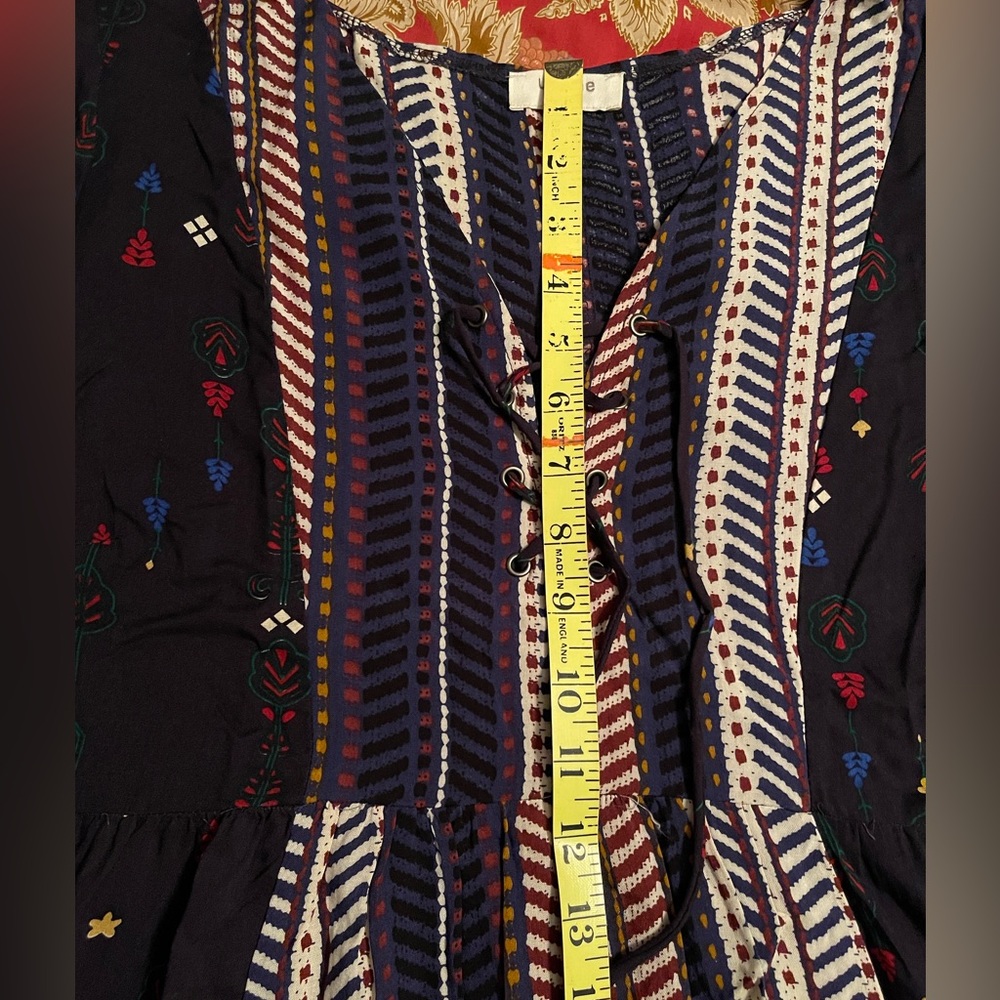 Umgee Westen Bohemian Navy Multi Patterns Lace Up… - image 7